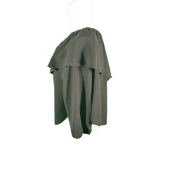 Aritzia Wilfred Morel Off-the-shoulder Top Boho Ruffled Top Black Sz M - Picture 5 of 9